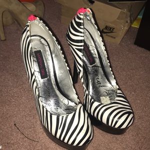 Zebra Material Girl Heels